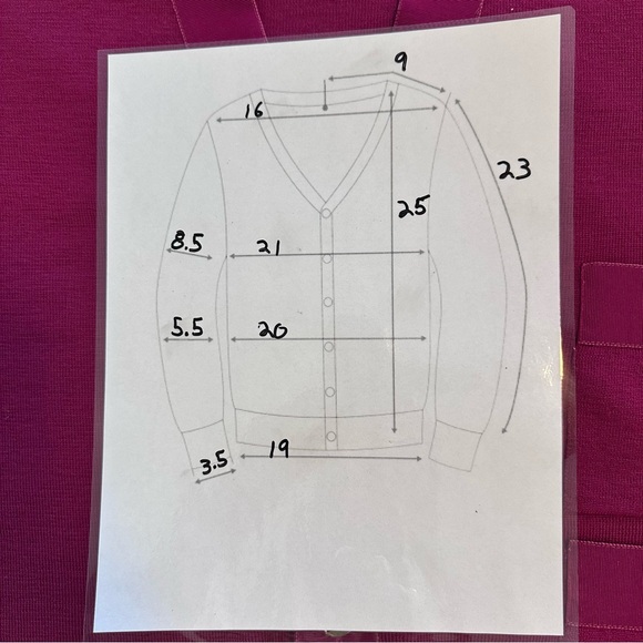 Vintage Salvatore Ferragamo Fuchsia Wool Cardigan Size Small - Picture 8 of 8